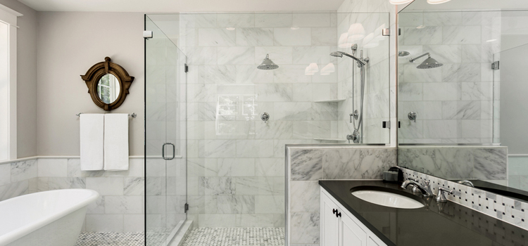 bathroom shower door installation in North Highlands