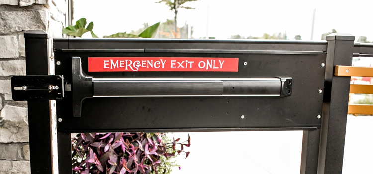emergency push bar installation in North Highlands